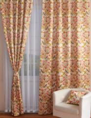 Комплект штор из атласа Поющие в терновнике, бежевый